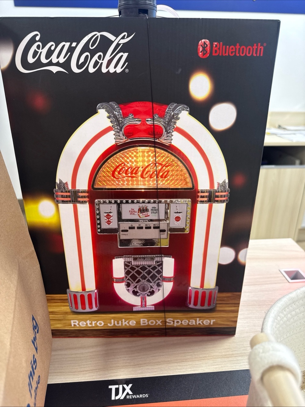 Coca-Cola Red & White Retro Jukebox Bluetooth Speaker Fm Radio